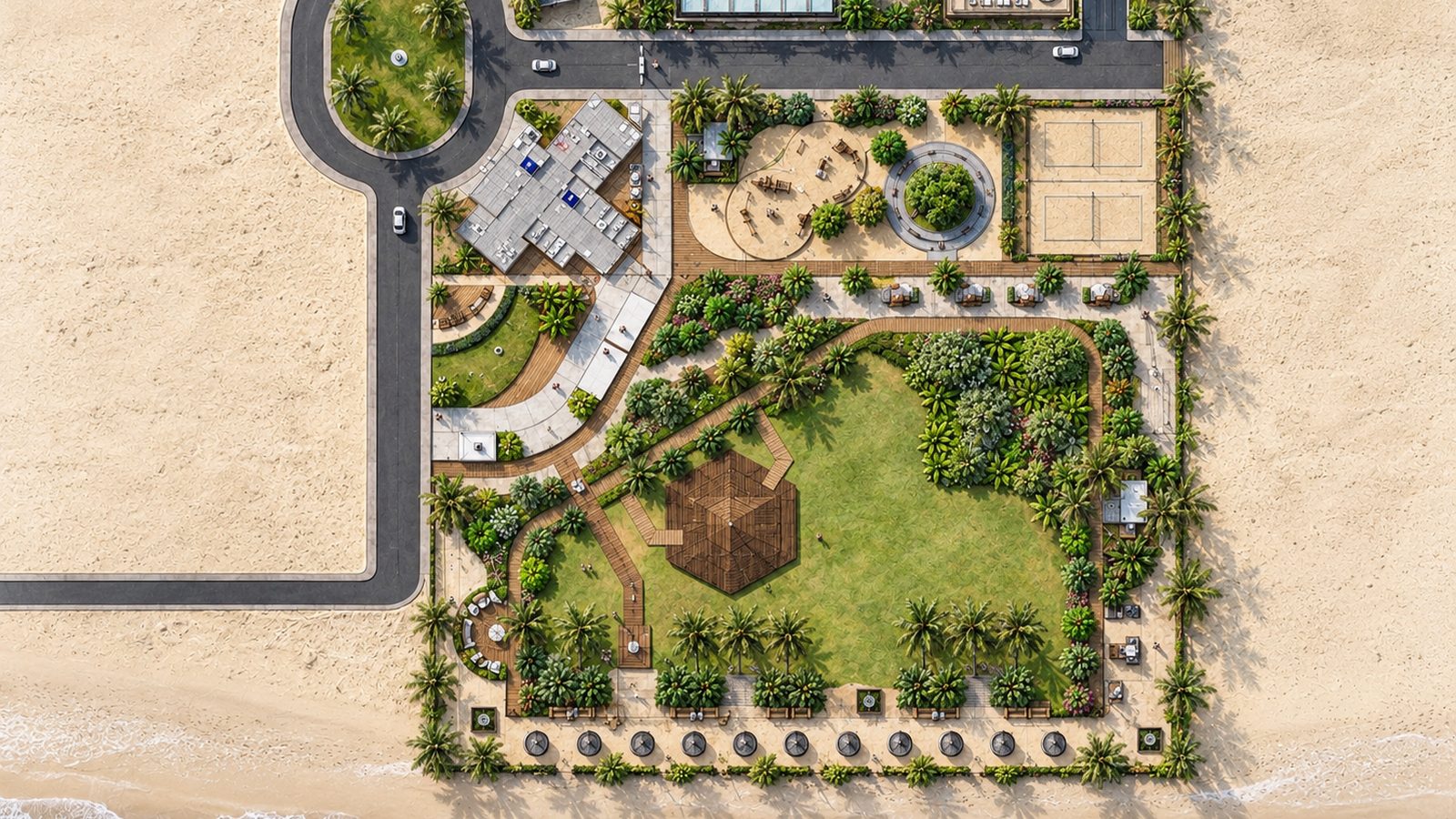 Blue Flag Beach @ Cuddalore, master plan render