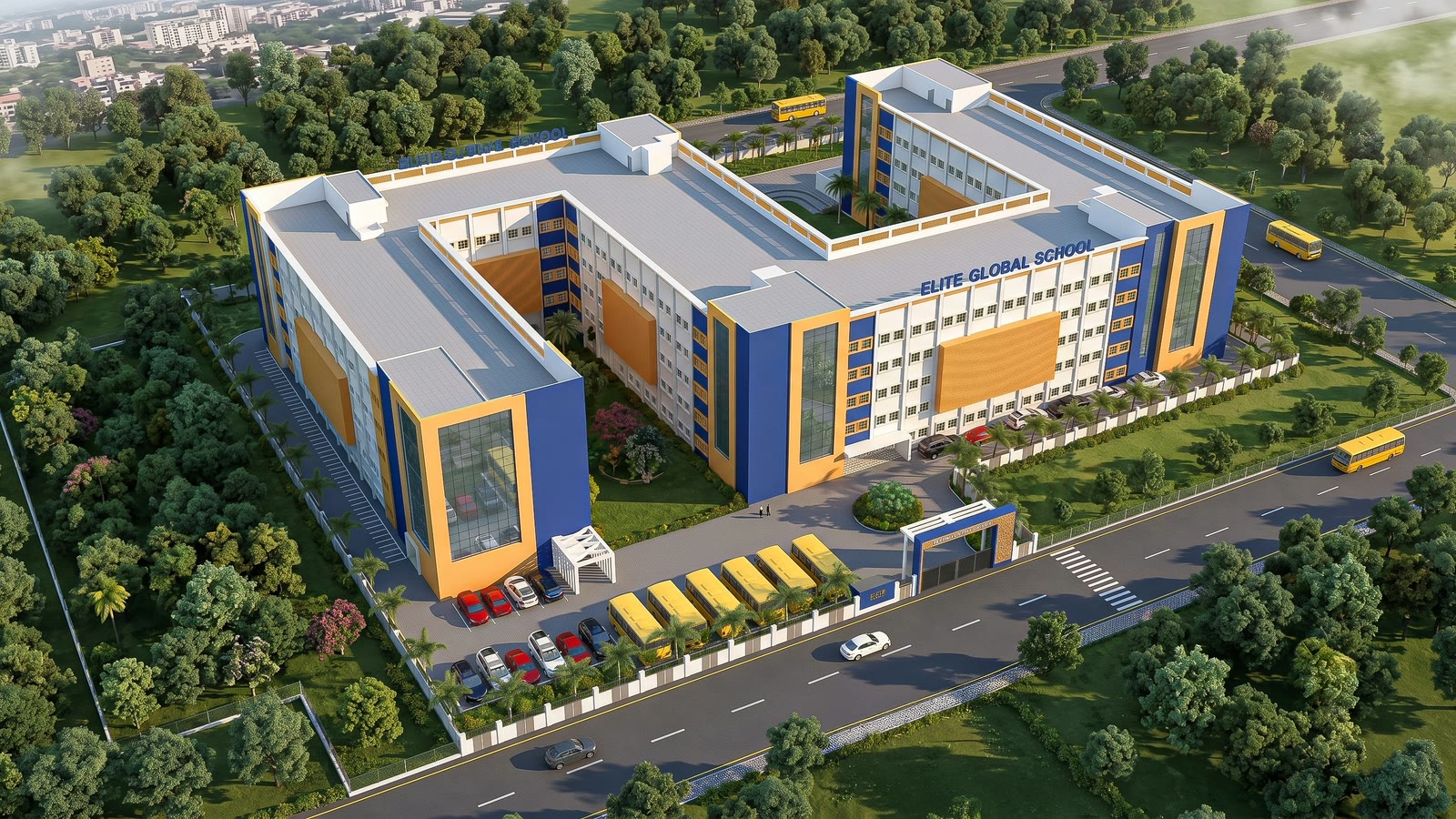 Elite School, master plan render