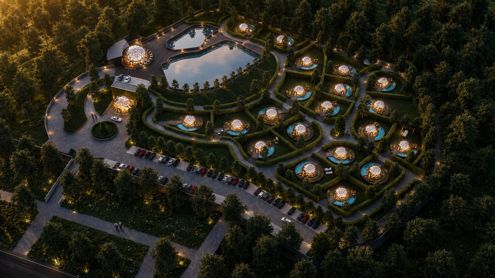 KMBT Resort @ Yercaud, master plan render