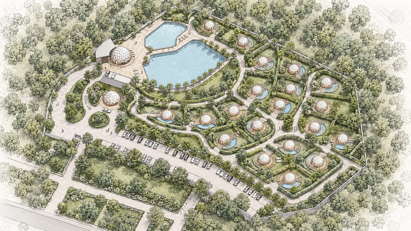 KMBT Resort @ Yercaud, master plan sketch