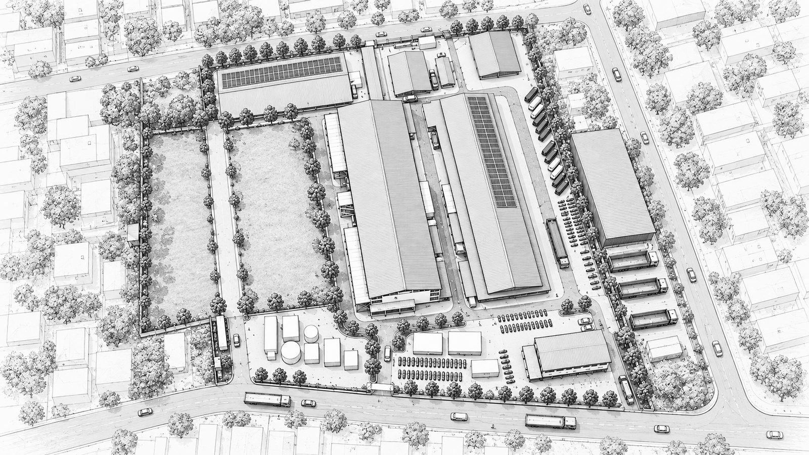 Slaughter House @ Perambur, master plan cad drawing
