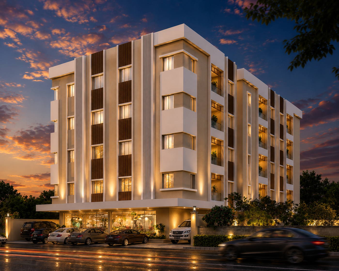 Apartment @ Coimbatore, evening view