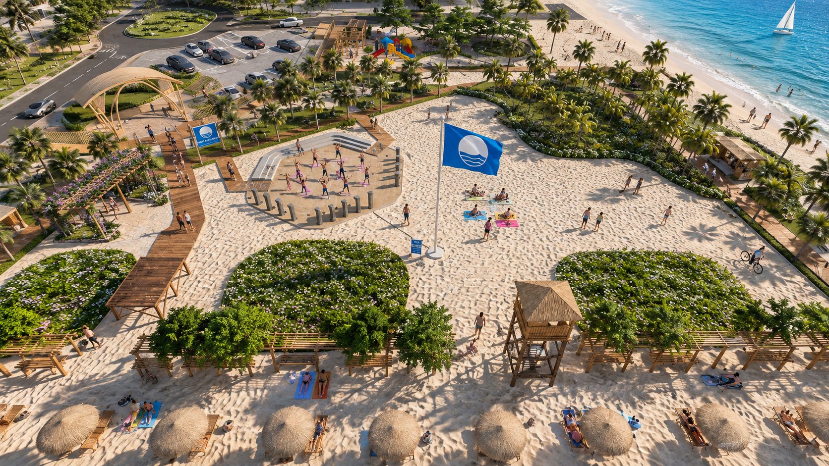 Blue Flag Beach @ Cuddalore, Hotels and Resorts