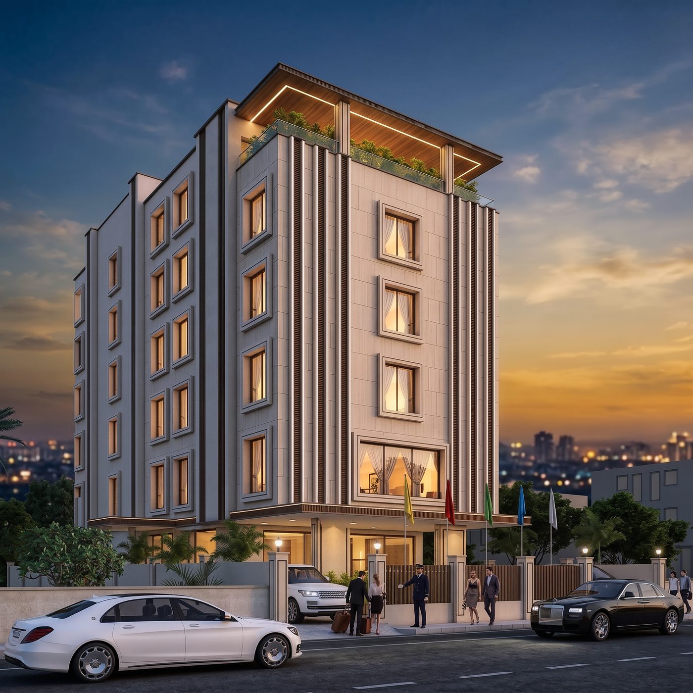 Hotel @ Chennai · Pallavaram, corner view at dusk