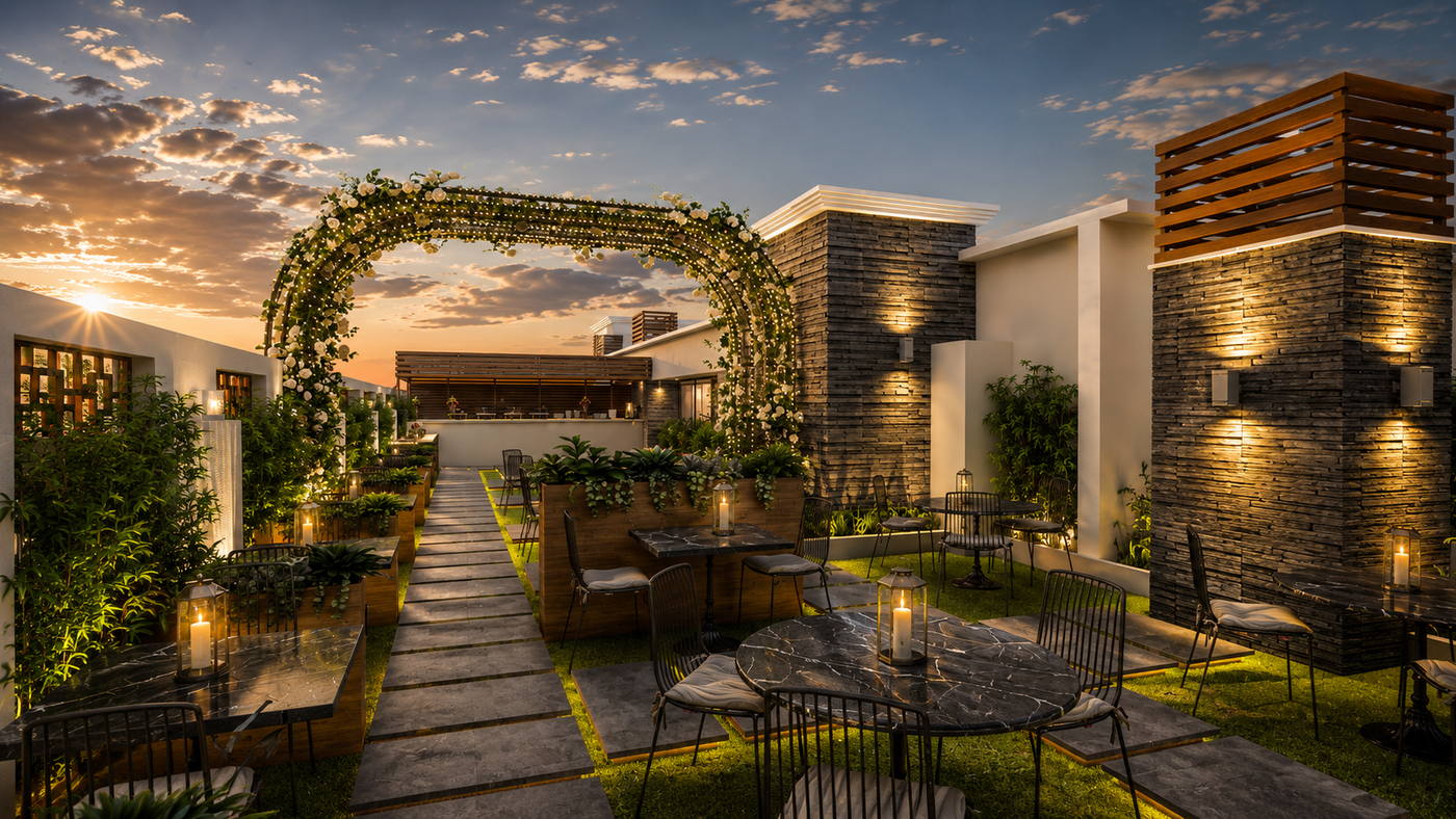 Hotel @ Madurai, rooftop restaurant, day view