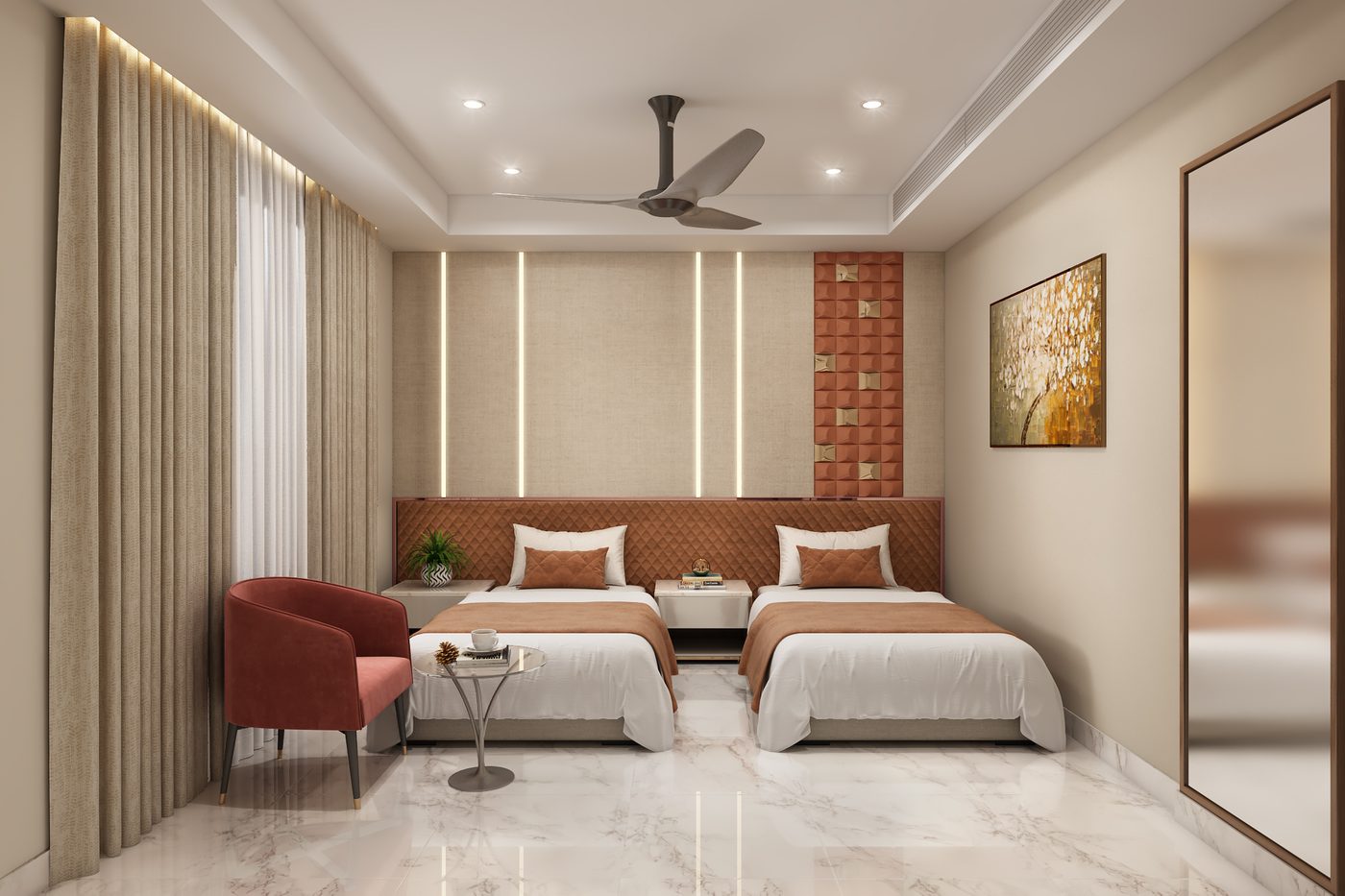 Hotel @ Chennai · Vadapalani, twin room