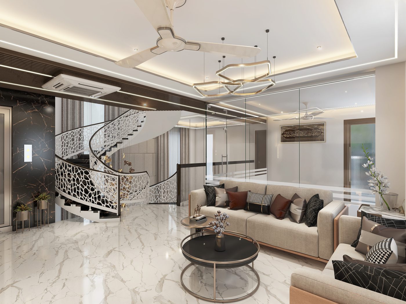 Villa @ Chennai · Palavakkam, upper living room