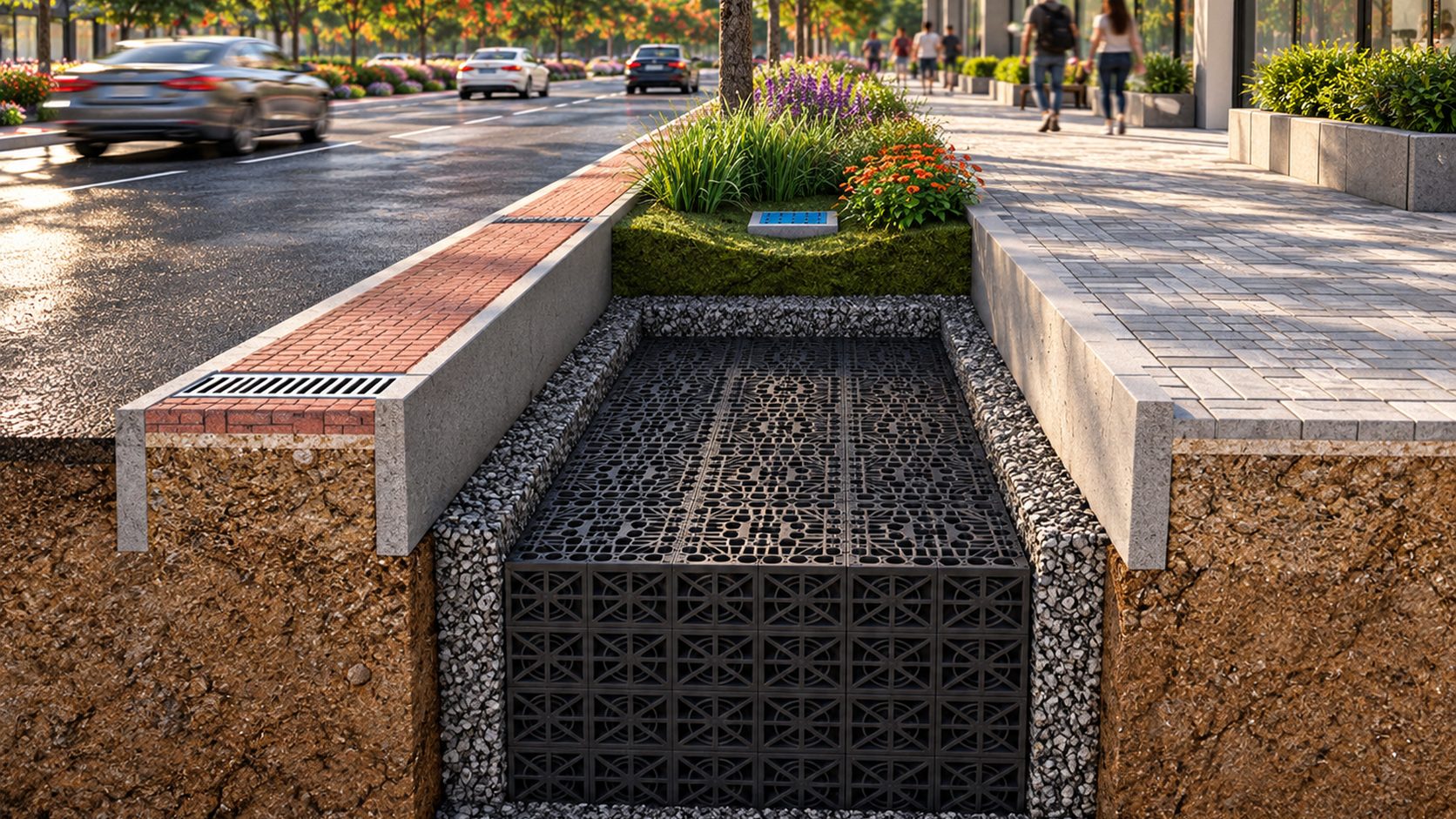 Ecobloc Bioswale Systems, Landscape