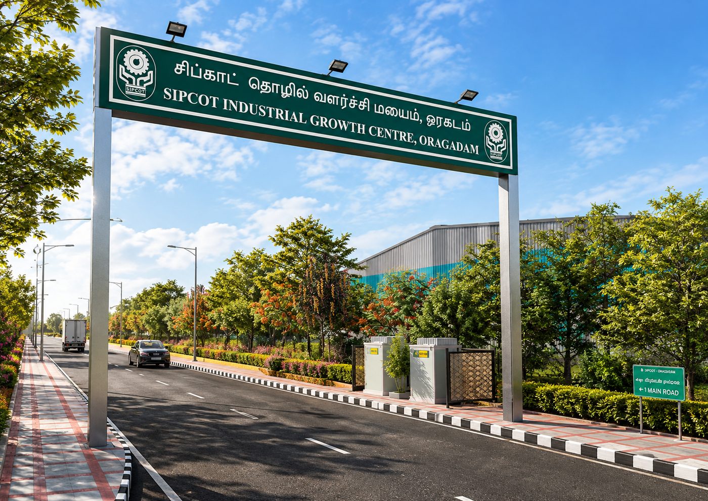 SIPCOT Industrial Park @ Oragadam, landscape view 3