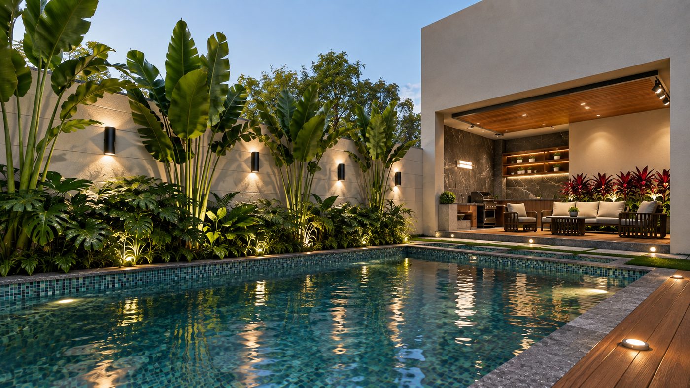 Villa @ Madurai, landscape view 3