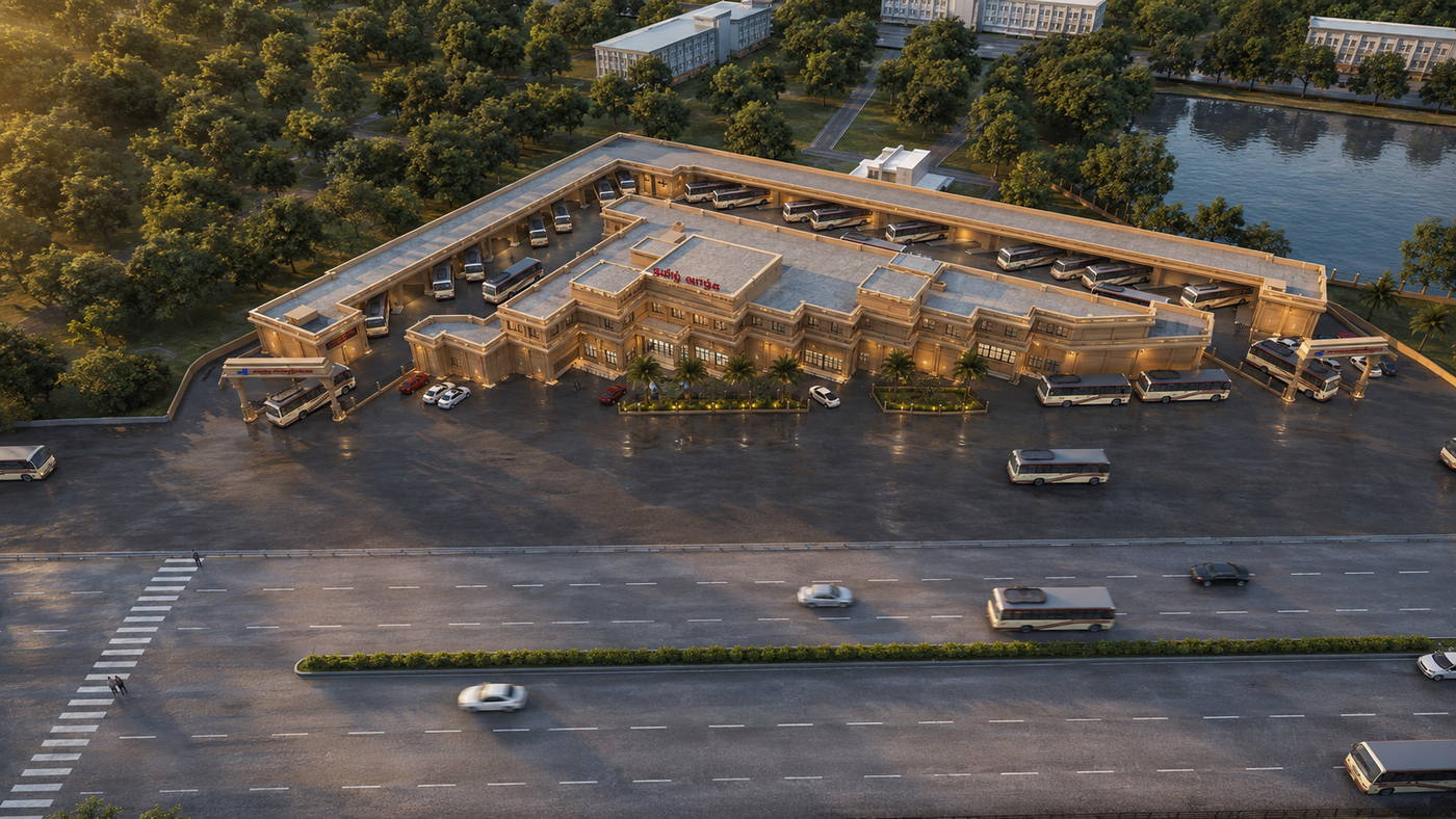 Mamallapuram Bus Stand @ Mahabalipuram