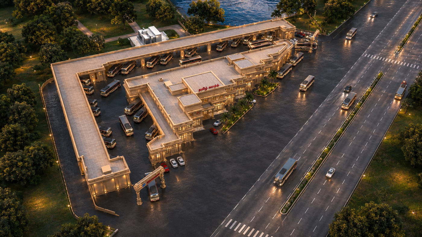 Mamallapuram Bus Stand @ Mahabalipuram