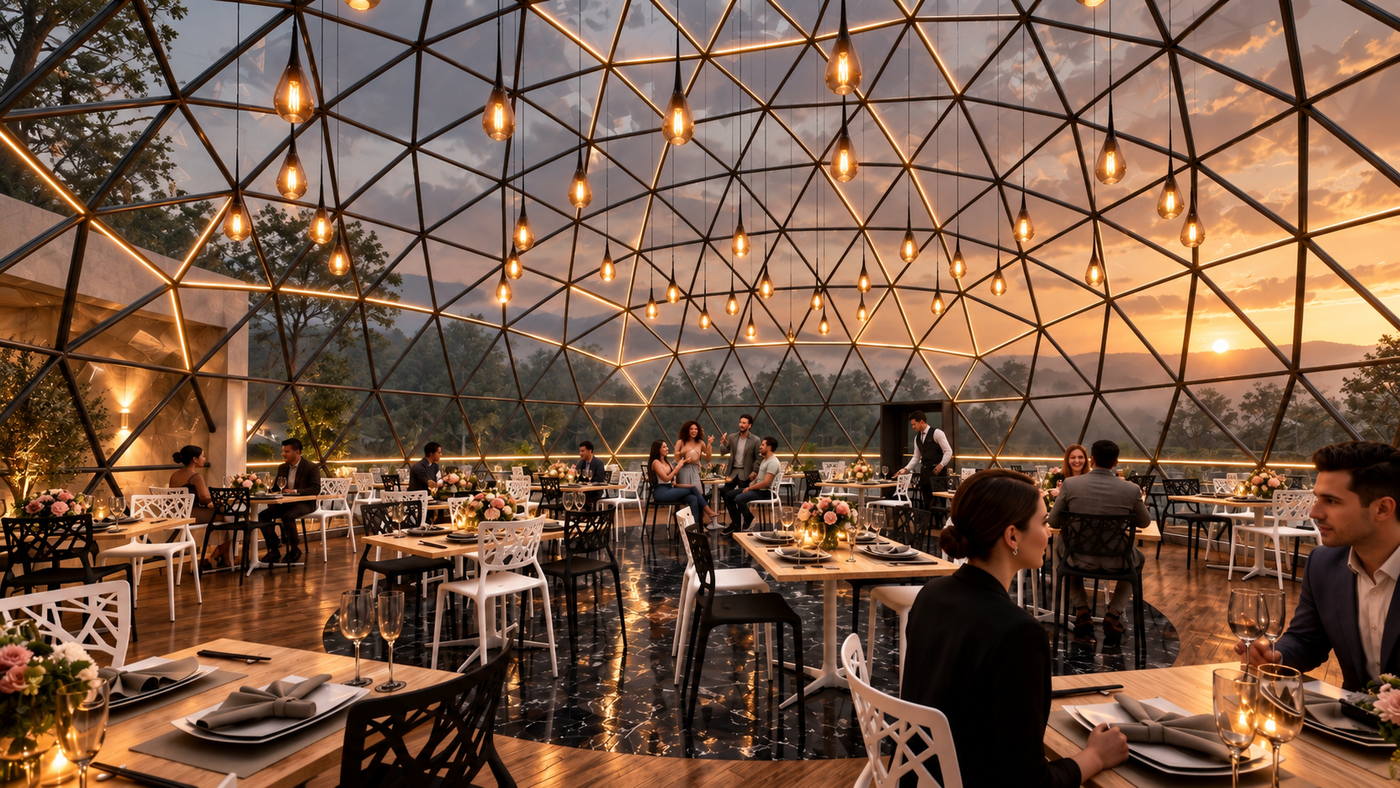 Resort @ Yercaud, restaurant interior