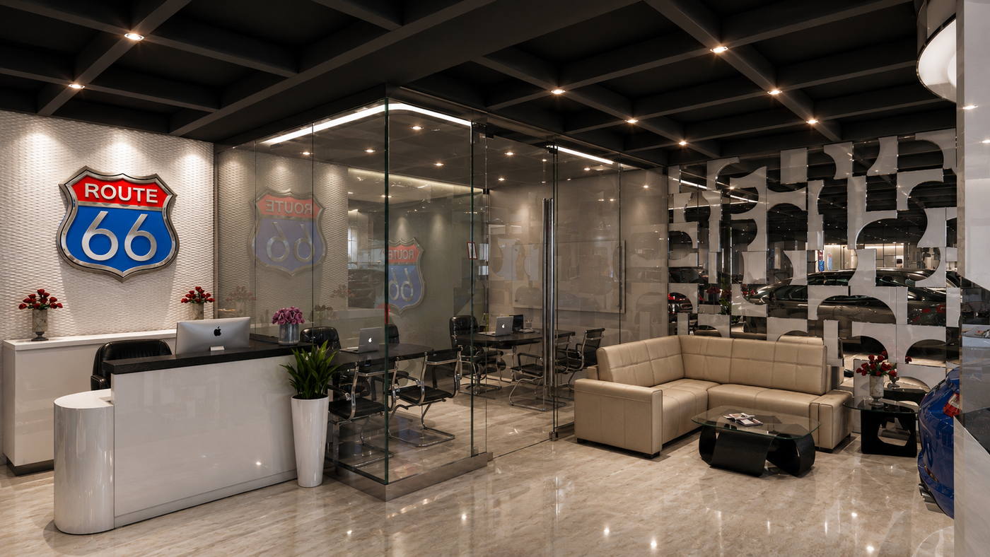 Route 66 Showroom @ Chennai, showroom interior