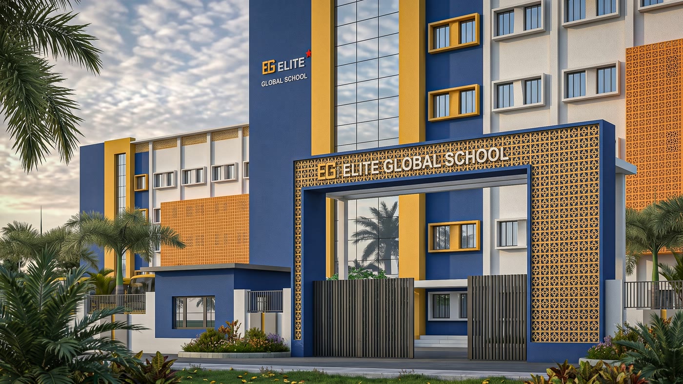 School @ Chennai · Kosapur, entrance gate