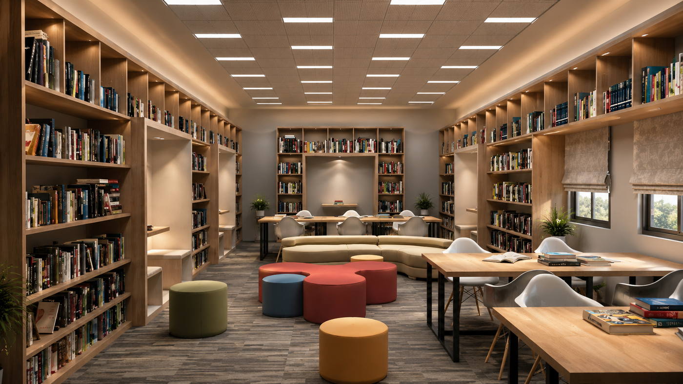 School @ Chennai · Kosapur, library