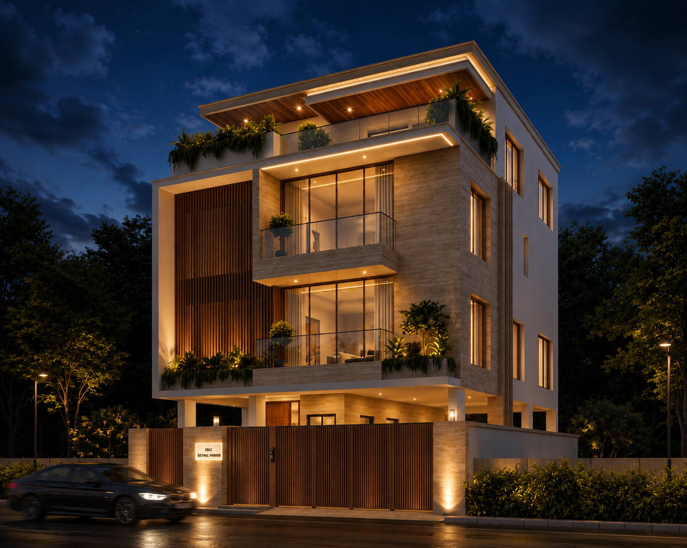 Villa @ Chennai · Anna Nagar, night view