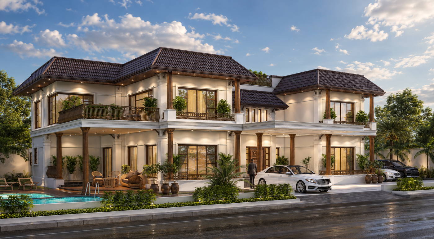 Villa @ Chennai · ECR, day view