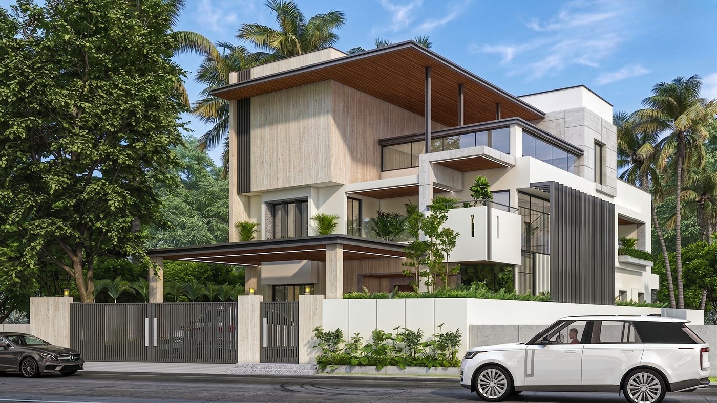 Villa @ Madurai, corner view