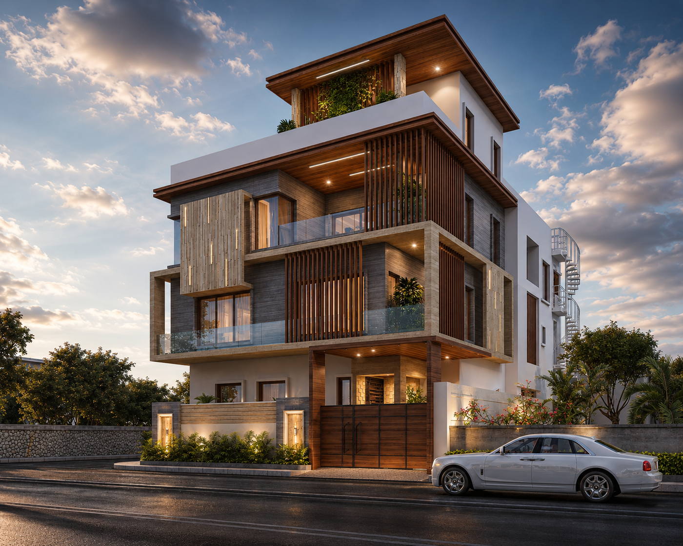 Villa, villa day view