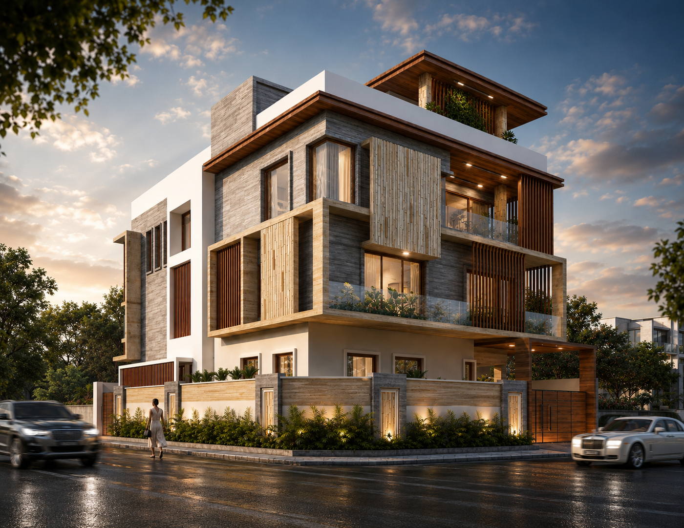 Villa, villa day view